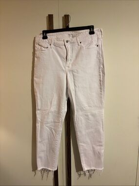 Old Navy White High-Rise O.G. Straight Jeans